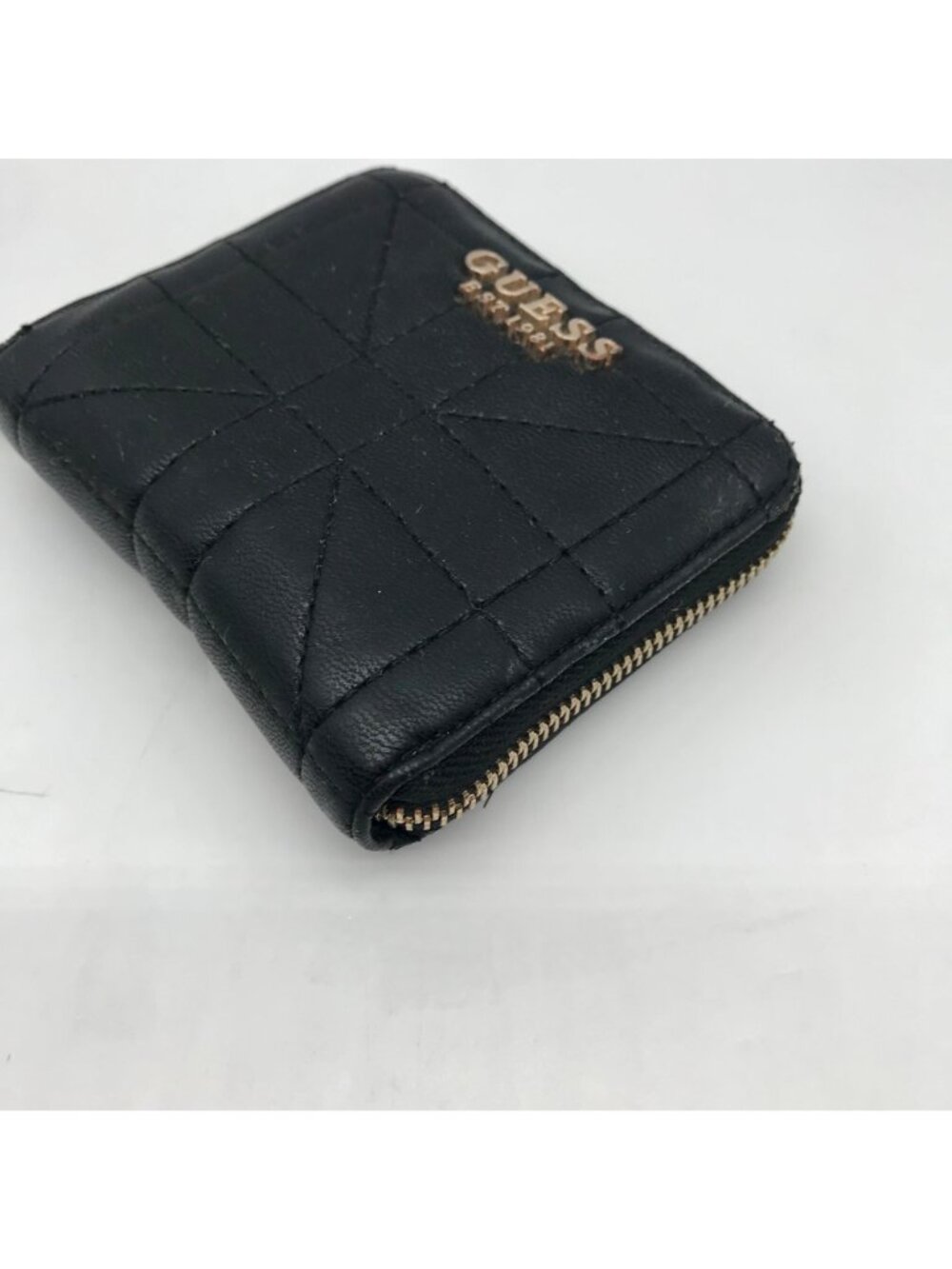 Guess Black Faux Leather Assia Small Zip Around Wallet - Picture 7 of 11